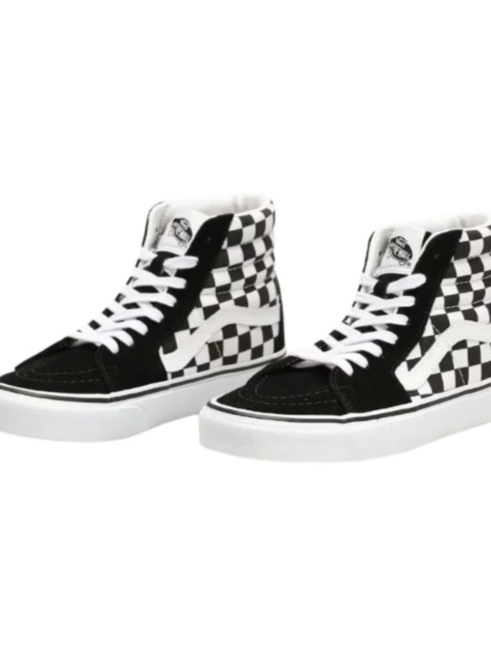 Vans Sk8-Hi Black & White Checkerboard High Top Sneakers Women Size 7.5/ Men 6.0